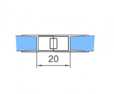 MS 608-3 für 6/8 mm Glas, L = 2500 mm