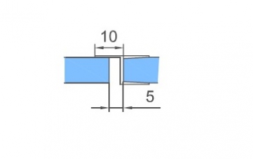 WS F8 für 6/8 mm Glas, L = 2500 mm