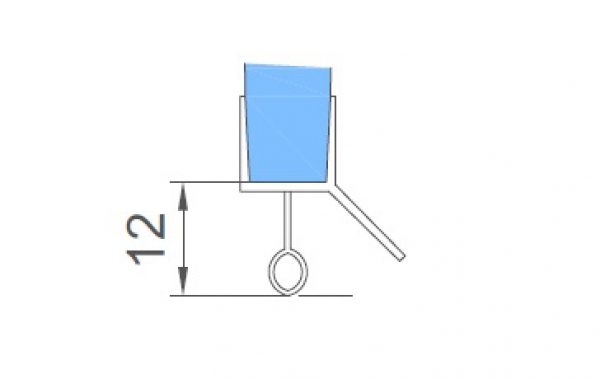 WS F13 für 6/8 mm Glas, L = 2000 mm