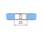 MS 608-3 für 6/8 mm Glas, L = 2500 mm